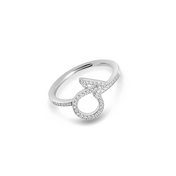 Ring In 18K White Gold With Diamonds - ZNS Jewellery